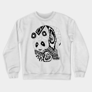 big panda bear ecopop in totonac mexican patterns art Crewneck Sweatshirt